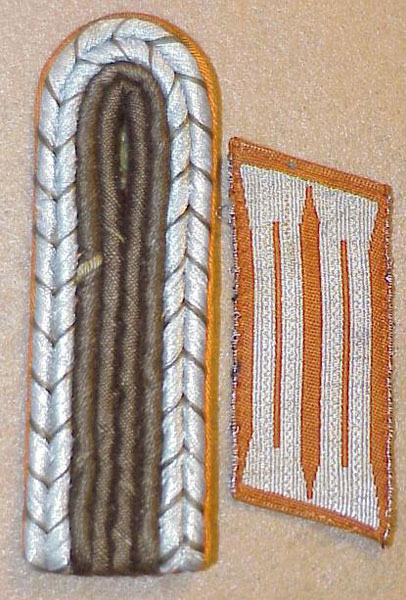 Police Gendarmerie 1936/41 Oberwachtmeister Shoulder Board and Collar Tab Set