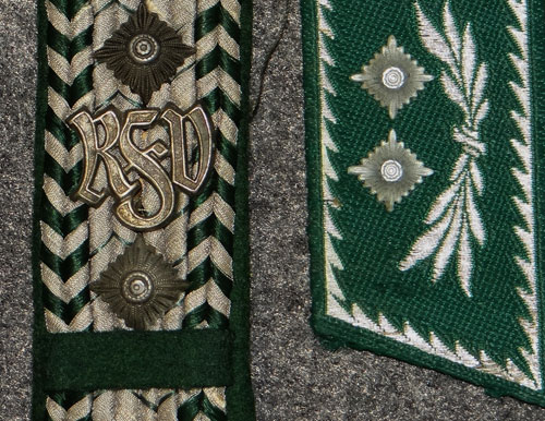German Customs Officials Collar Tab & Shoulder Board Set