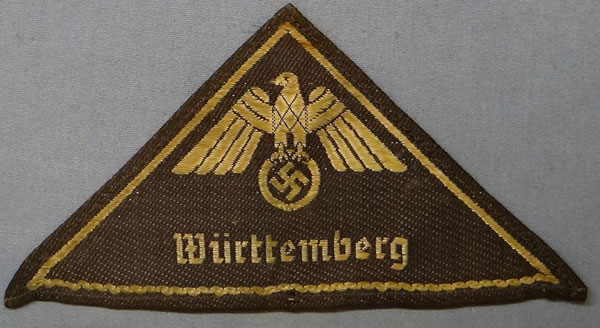 Red Cross 1938 Pattern Sleeve Eagle with Assignment Location