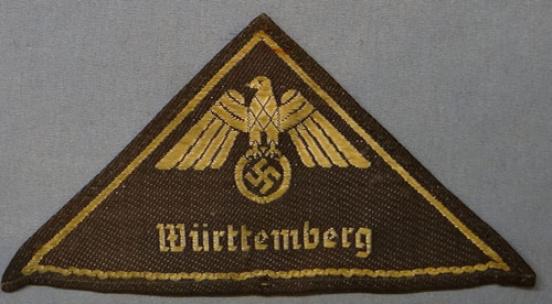 Red Cross 1938 Pattern Sleeve Eagle with Assignment Location