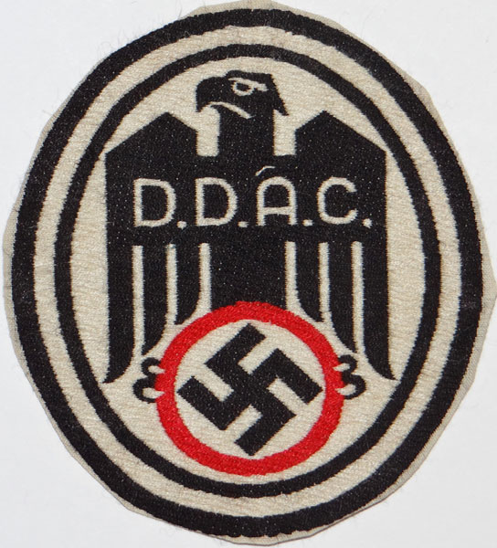 German Automobile Club "D.D.A.C." Cloth Insignia