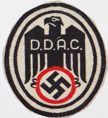 German Automobile Club "D.D.A.C." Cloth Insignia