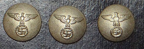 N.S.B.O. Silver Tunic Buttons