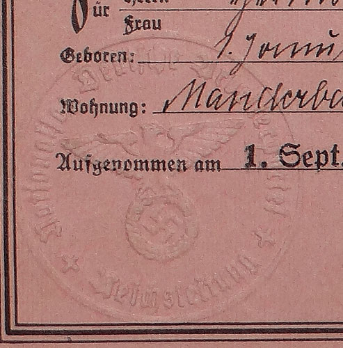 NSDAP Ortsgruppe Card