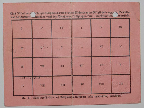 NSDAP Ortsgruppe Card