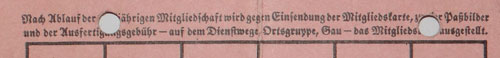 NSDAP Ortsgruppe Card