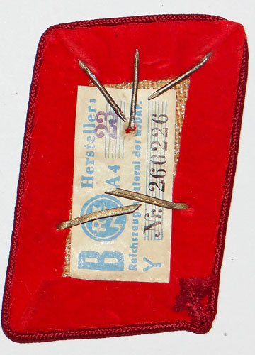 Gauleitung Level 1939/45 Political Leader "Dienstleiter" Collar Tab