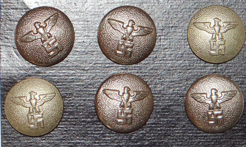 Pre 1939 Political Leader SILVER Tunic Buttons