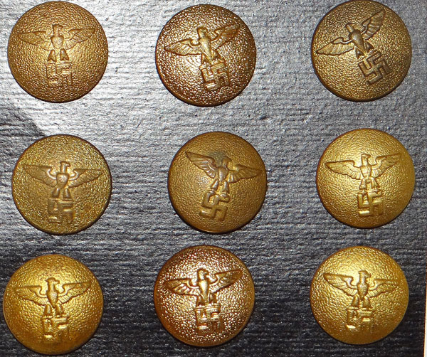 GOLD Political Leader Tunic Buttons