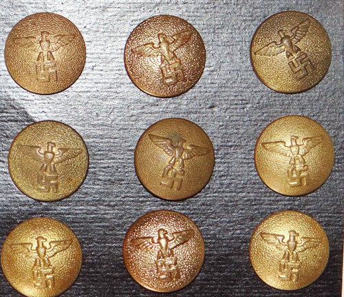 GOLD Political Leader Tunic Buttons