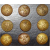 GOLD Political Leader Tunic Buttons