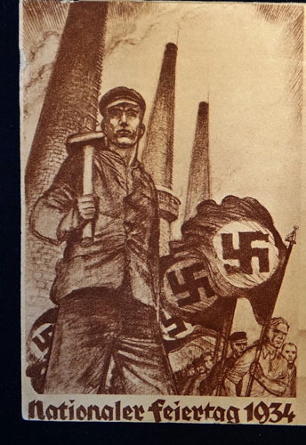 Nazi Labor Day Postcard with New Orleans LA, USA Address