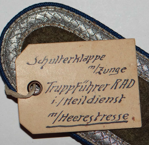 RAD NCO Shoulder Board with Maker Sample Tag