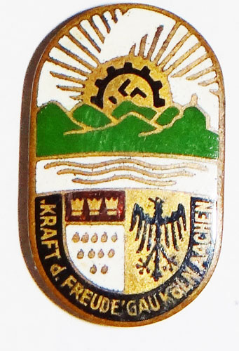 Enamel "KdF" Badge