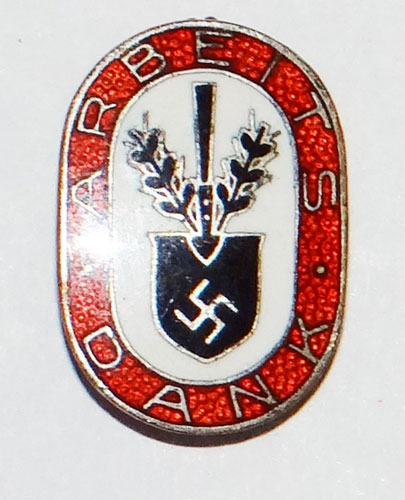 FAD/NSAD ARBEIT DANK Enamel Membership Badge