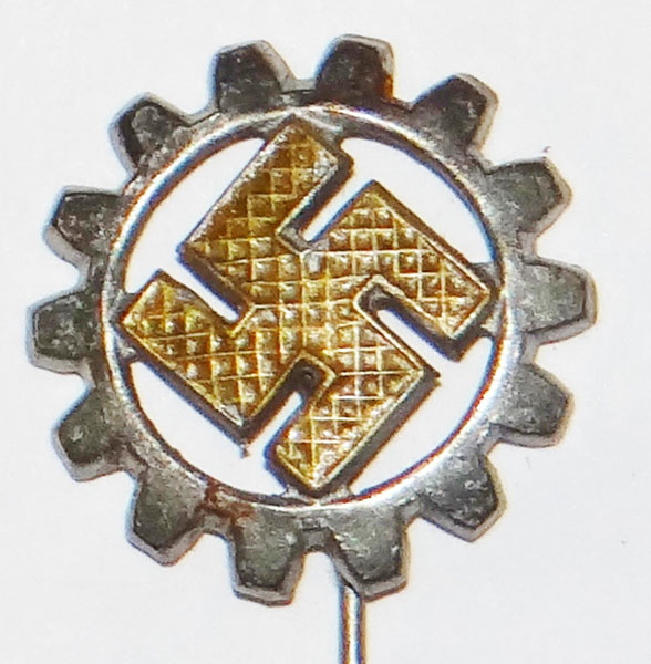 Gold Swastika DAF Membership Stick Pin