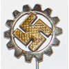 Gold Swastika DAF Membership Stick Pin