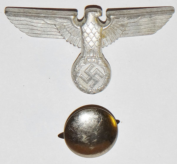 SA 2nd Pattern Silver Eagle for Kepi with Cap Button SA 2nd Pattern Silver Eagle for Kepi with Cap Button