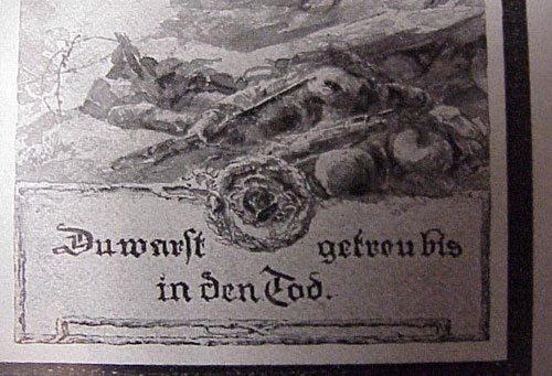 Army Gefreiter In Landeschutzen Batl. Remembrance Card
