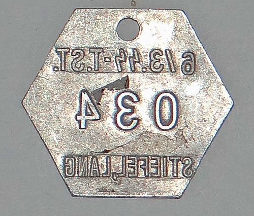 SS Marked Metal Tag