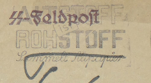 1943 Dated Letter with SS-Feldpost Ink Stamps