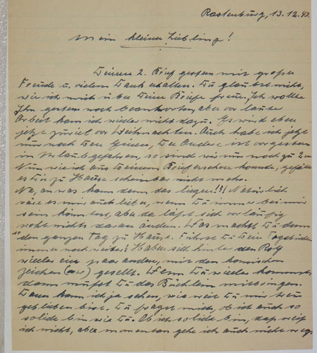 1943 Dated Letter with SS-Feldpost Ink Stamps