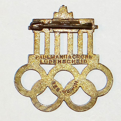 1936 Olympic Games Commemorative Enamel Badge