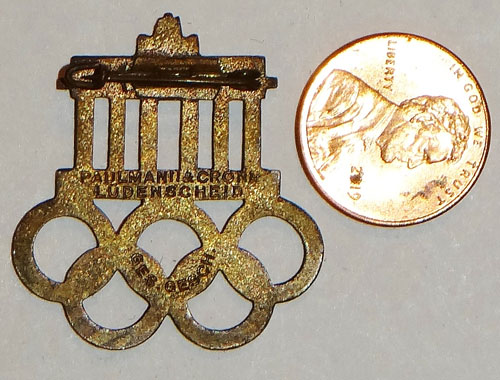 1936 Olympic Games Commemorative Enamel Badge