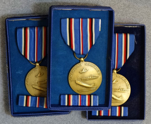 Boxed WW II "American Campaign" Medals