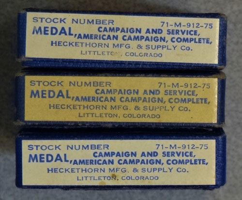 Boxed WW II "American Campaign" Medals