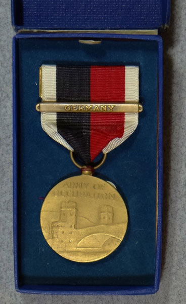 Boxed WW II "Army of Occupation" Medal with Germany Bar