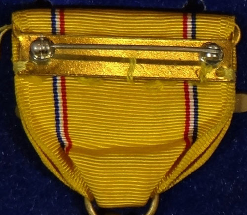 Boxed WW II "American Defense" Medal with "Foreign Service Bar"