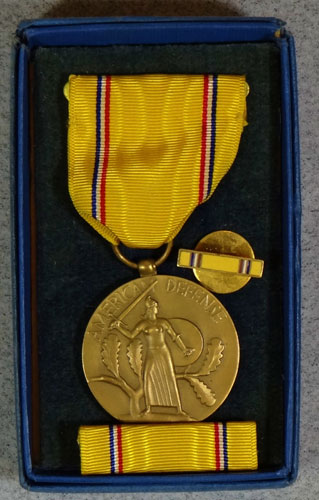 Boxed WW II "American Defense" Medal