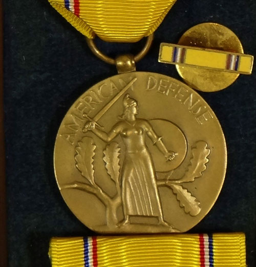 Boxed WW II "American Defense" Medal
