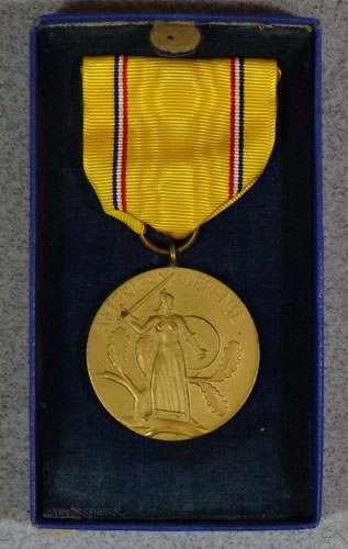 Boxed WW II "American Defense" Medal