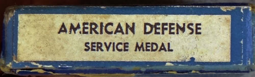 Boxed WW II "American Defense" Medal