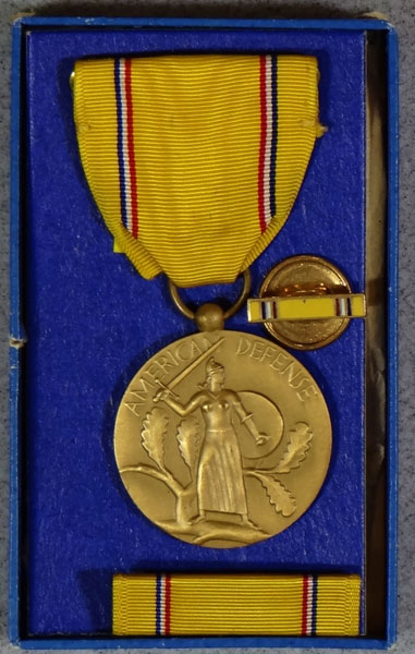 Boxed WW II "American Defense" Medal