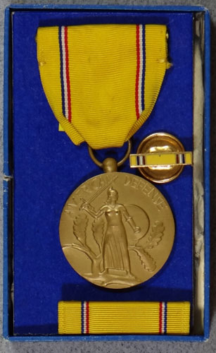 Boxed WW II "American Defense" Medal