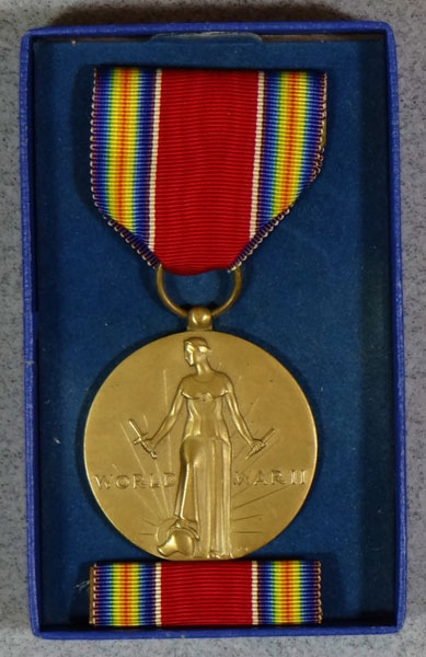 Boxed WW II "Victory" Medal