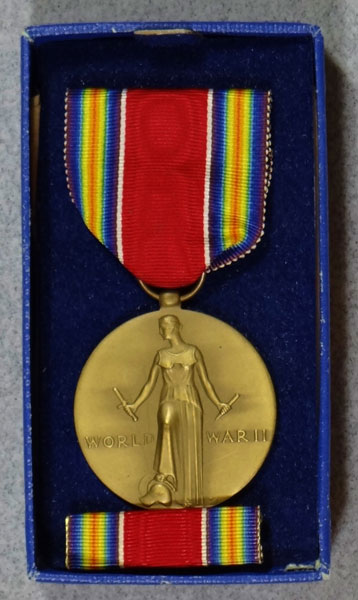 Boxed WW II "Victory" Medal