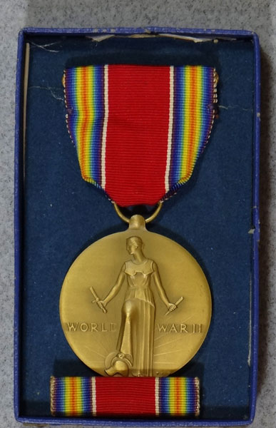 Boxed WW II "Victory" Medal