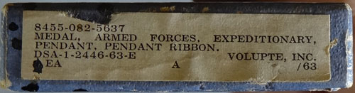 Vietnam Period Boxed "Armed Forces Expeditionary" Medal