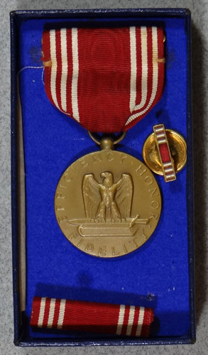 Boxed WW II "Army Good Conduct" Medal