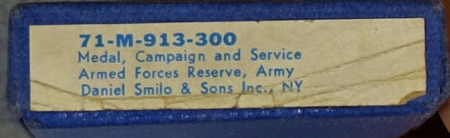 Vietnam Period Boxed "Army Armed Forces Reserve" Medal