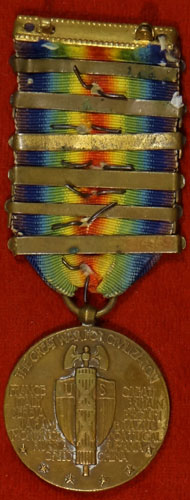 WW I "Victory" Medal with Six Bars & WW I 1st Div. 1917/18 Medal