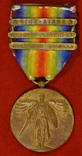 WW I "Victory" Medal with Three Bars