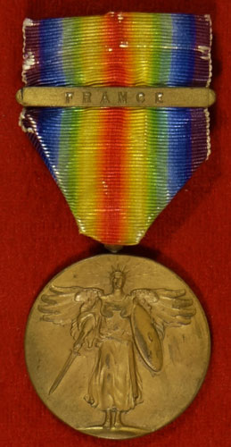 <empty>WW I "Victory" Medal with FRANCE Bar