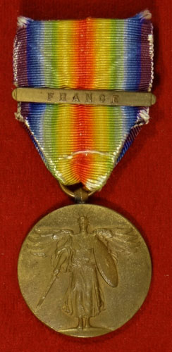WW I "Victory" Medal with "FRANCE" Bar