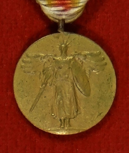 Miniature WW I "Victory" Medal with Ribbon Bar