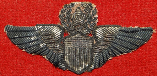 WW II Bullion Wire 3 inch "Command Pilot" Wing